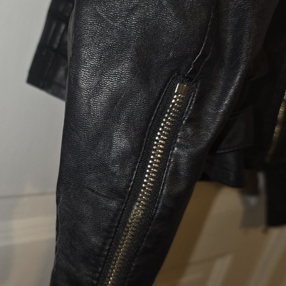a.n.a Black Faux Leather Moto Jacket - Picture 3 of 5